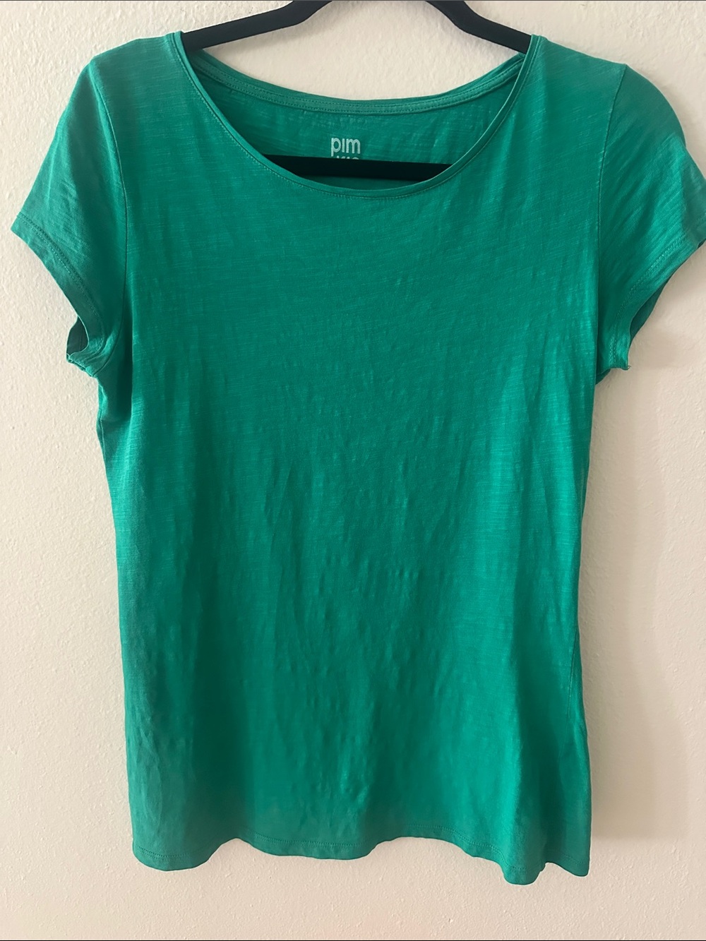 Pimkie Short Sleeve Scoop Neck Tee in Emerald Green